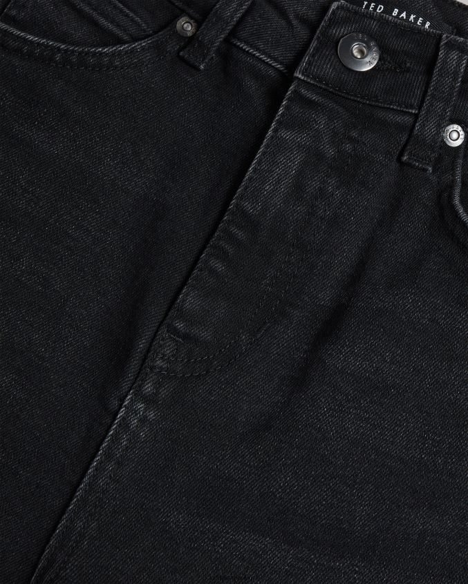 roupas Ted Baker calça jeans skinny preta lavada poppiyy preto mulheres 8X6HDF121