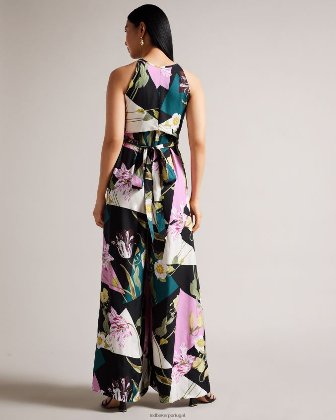 roupas Ted Baker Macacão maudee com estampa floral e decote frente única. preto mulheres 8X6HDF314