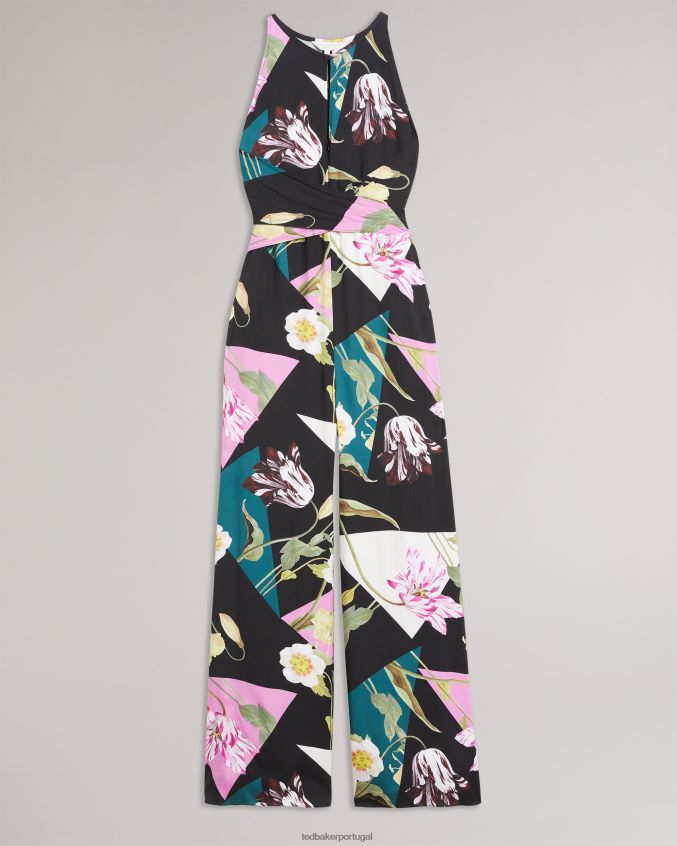 roupas Ted Baker Macacão maudee com estampa floral e decote frente única. preto mulheres 8X6HDF314