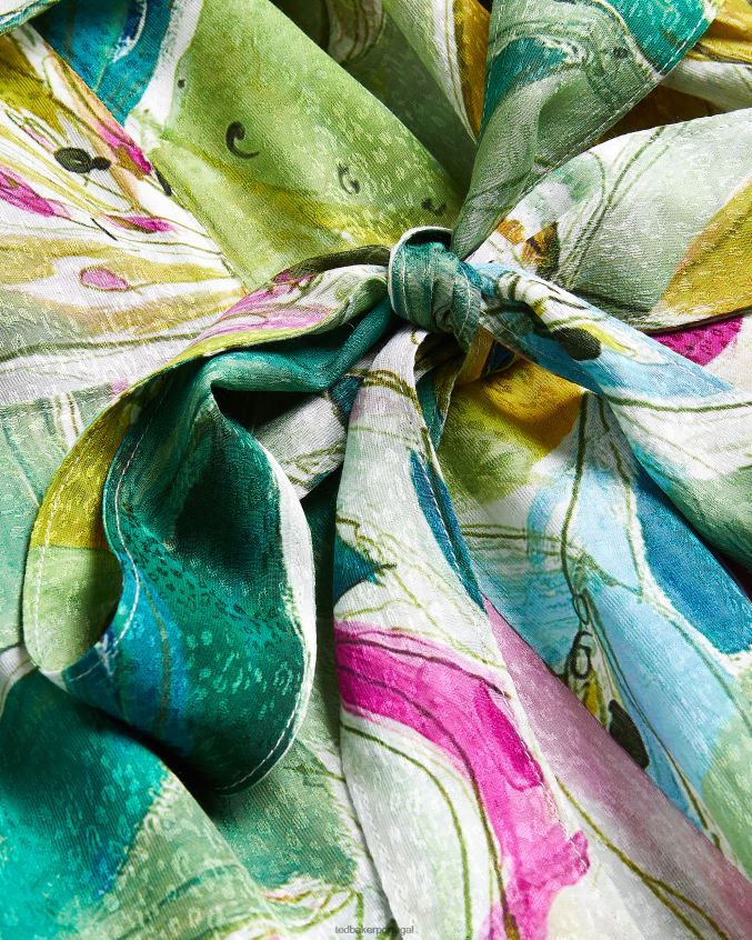 roupas Ted Baker Macacão rachily halterneck com detalhe no corpete envolvente verde mulheres 8X6HDF9