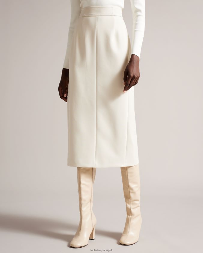 roupas Ted Baker saia lápis longline sob medida âmbaros natural mulheres 8X6HDF266
