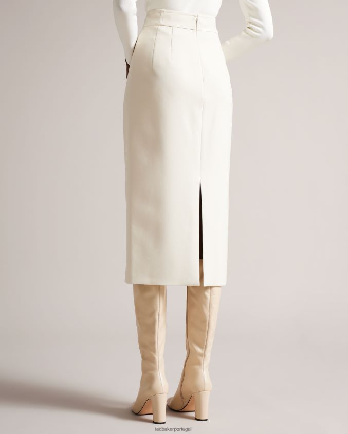 roupas Ted Baker saia lápis longline sob medida âmbaros natural mulheres 8X6HDF266