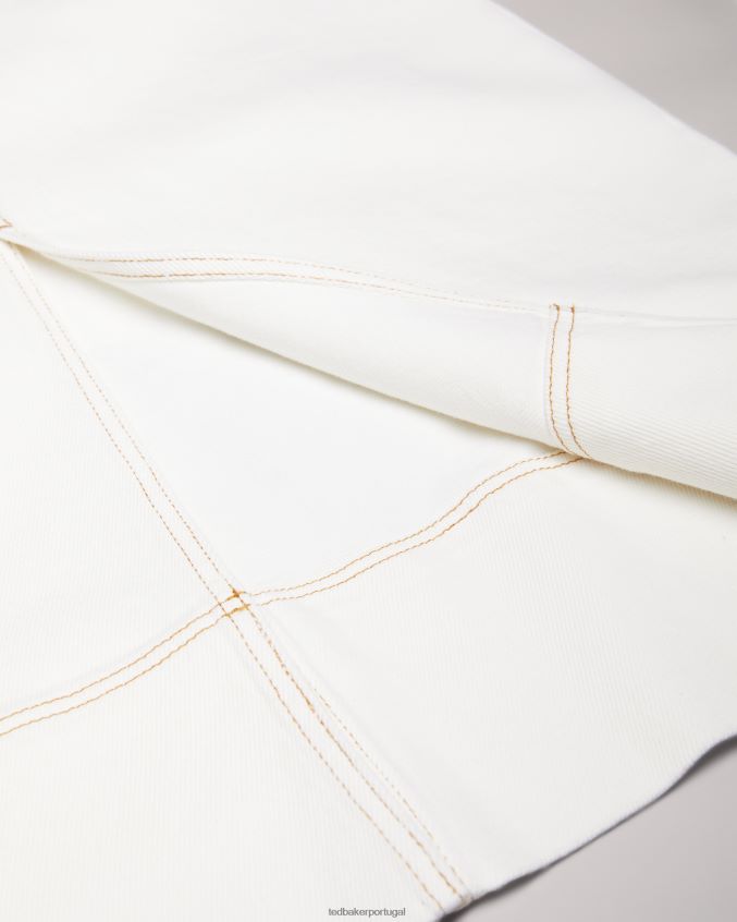 roupas Ted Baker saia lápis midi jeans jomana marfim mulheres 8X6HDF136