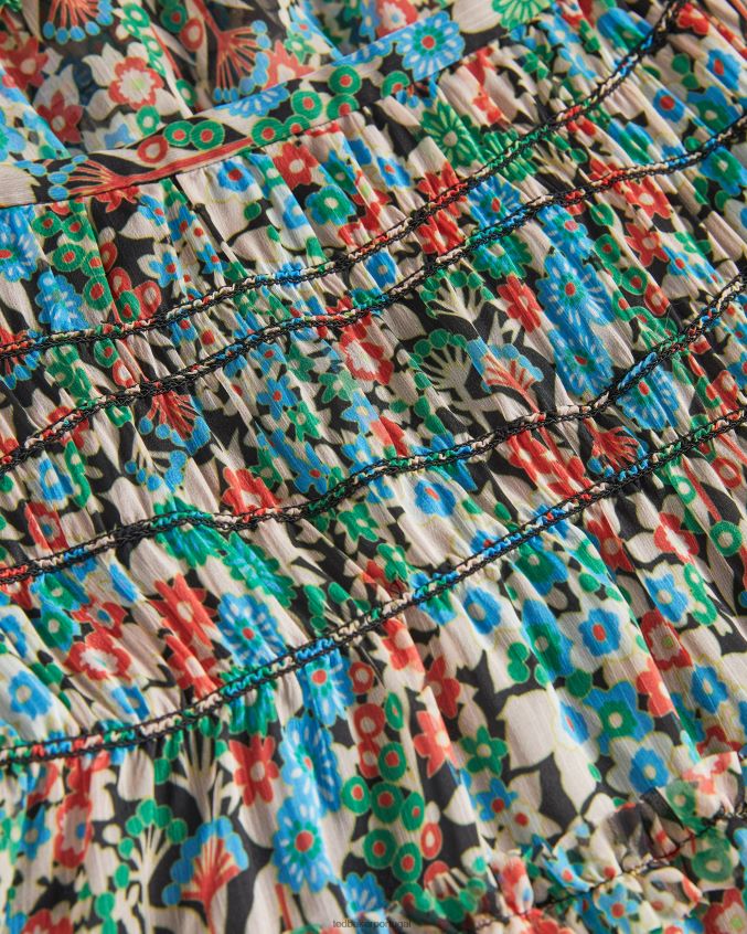 roupas Ted Baker saia maxi em camadas amadea preto mulheres 8X6HDF528