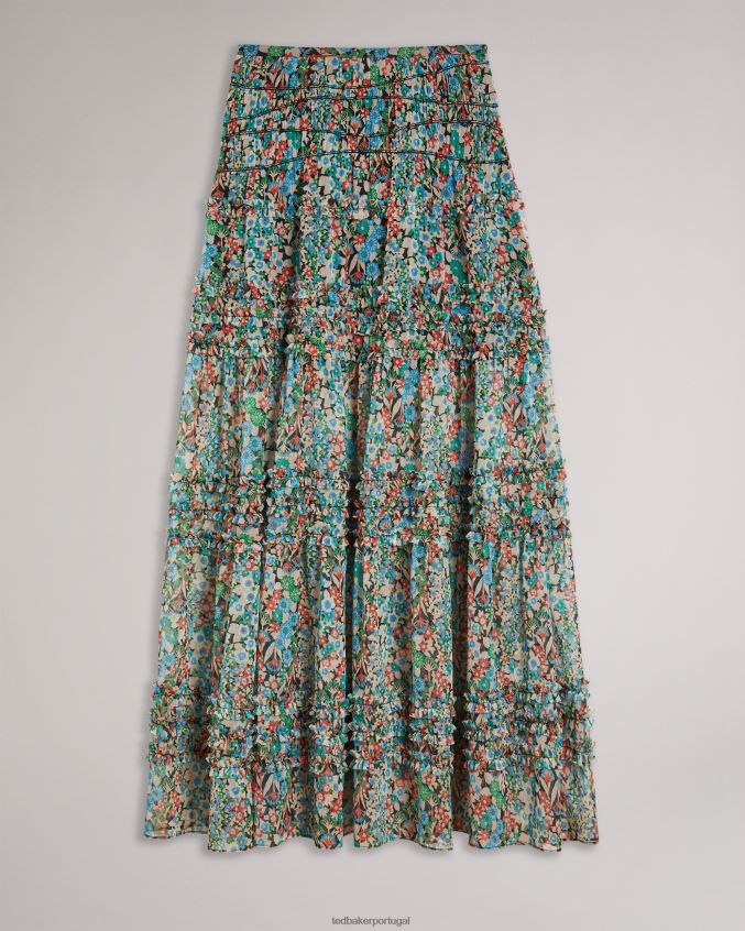 roupas Ted Baker saia maxi em camadas amadea preto mulheres 8X6HDF528