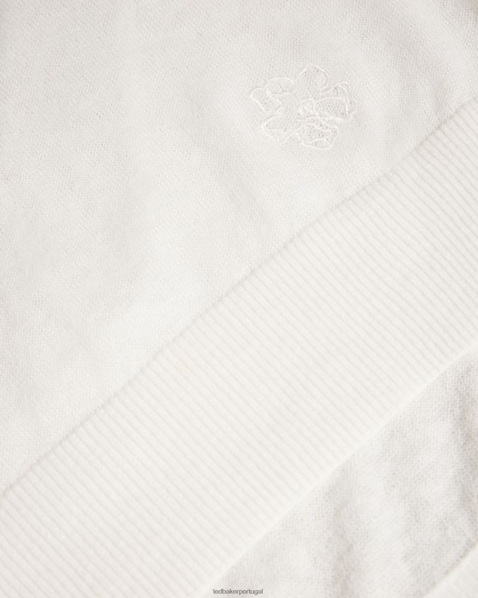 roupas Ted Baker jumper detalhado manga nicci branco mulheres 8X6HDF543