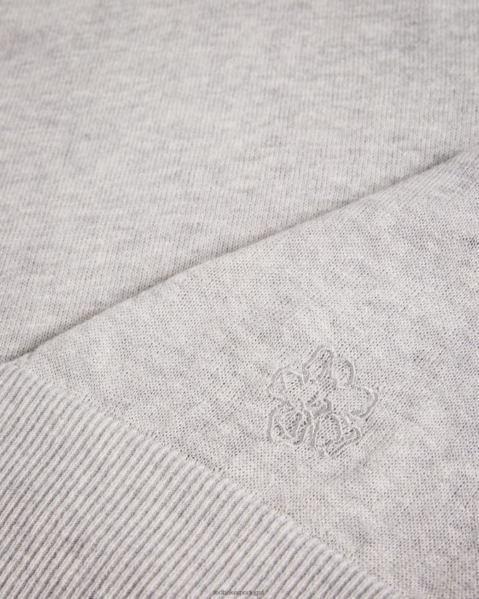 roupas Ted Baker jumper detalhado manga nicci cinza escuro mulheres 8X6HDF591