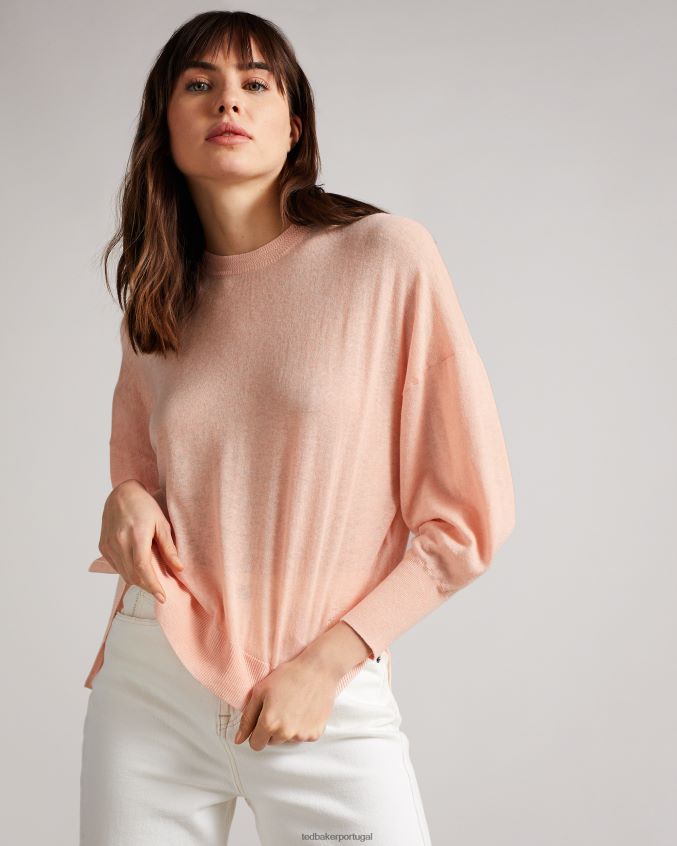 roupas Ted Baker jumper detalhado manga nicci rosa mulheres 8X6HDF617