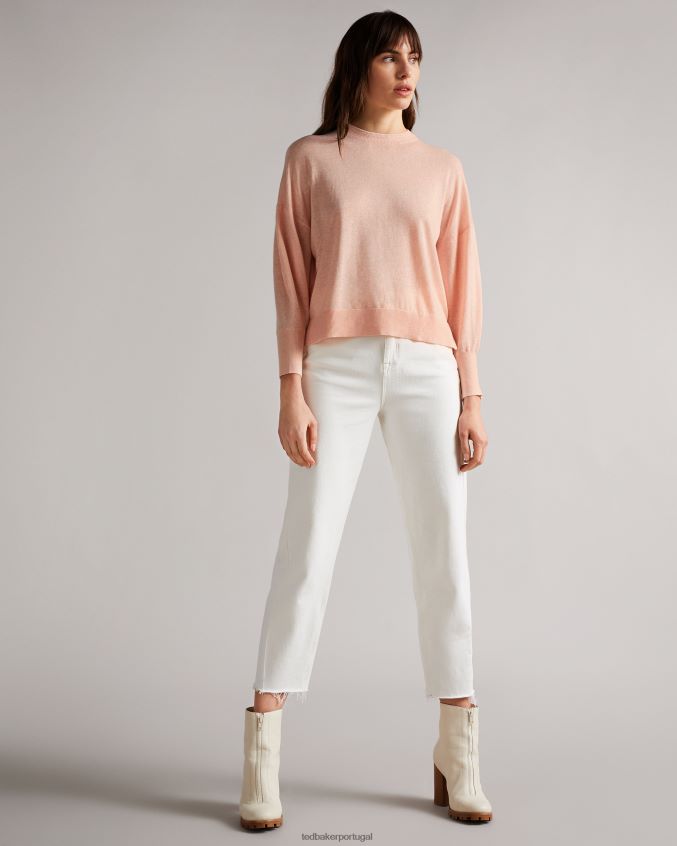 roupas Ted Baker jumper detalhado manga nicci rosa mulheres 8X6HDF617