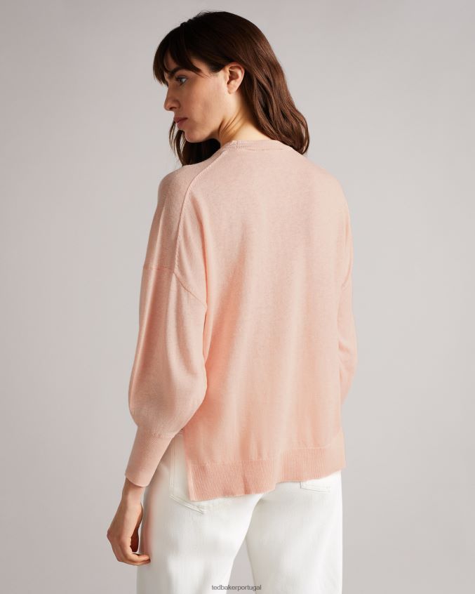 roupas Ted Baker jumper detalhado manga nicci rosa mulheres 8X6HDF617