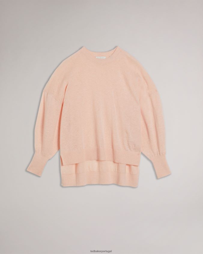 roupas Ted Baker jumper detalhado manga nicci rosa mulheres 8X6HDF617