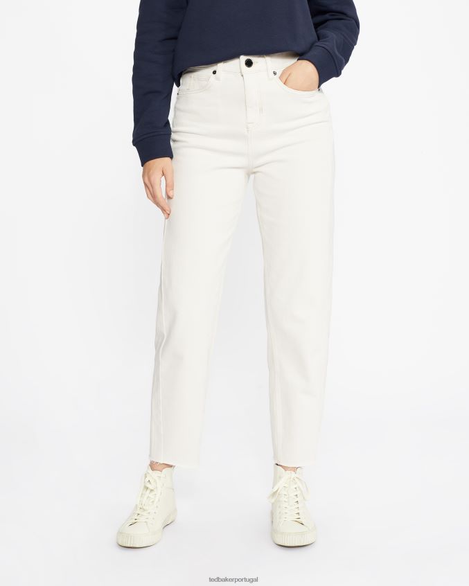 roupas Ted Baker calça jeans ellra com perna barril branco mulheres 8X6HDF589
