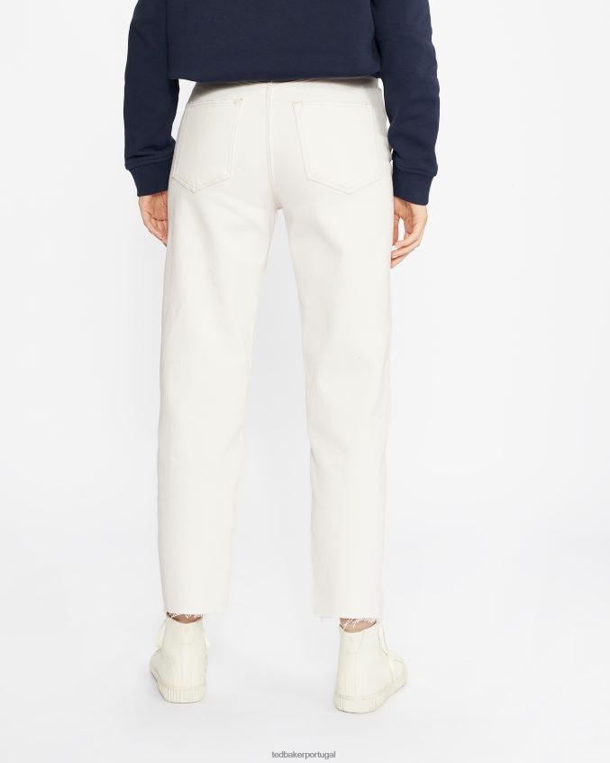 roupas Ted Baker calça jeans ellra com perna barril branco mulheres 8X6HDF589