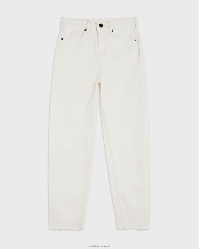 roupas Ted Baker calça jeans ellra com perna barril branco mulheres 8X6HDF589