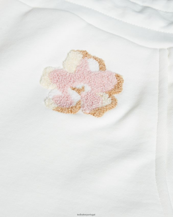 roupas Ted Baker dorrine tonal magnólia calça jogging branco mulheres 8X6HDF637
