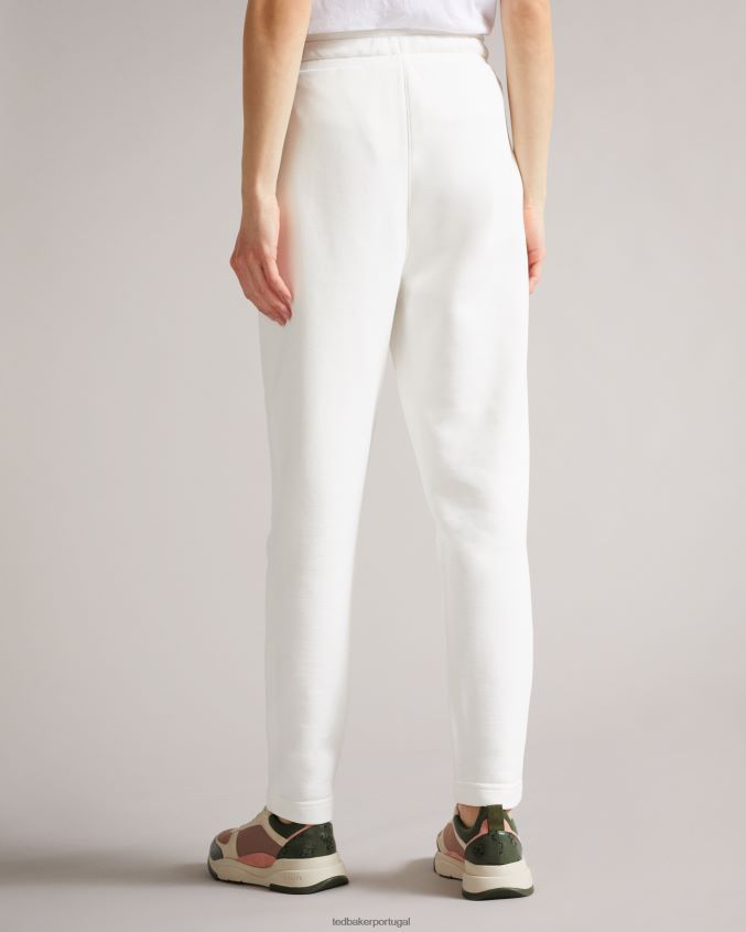 roupas Ted Baker dorrine tonal magnólia calça jogging branco mulheres 8X6HDF637