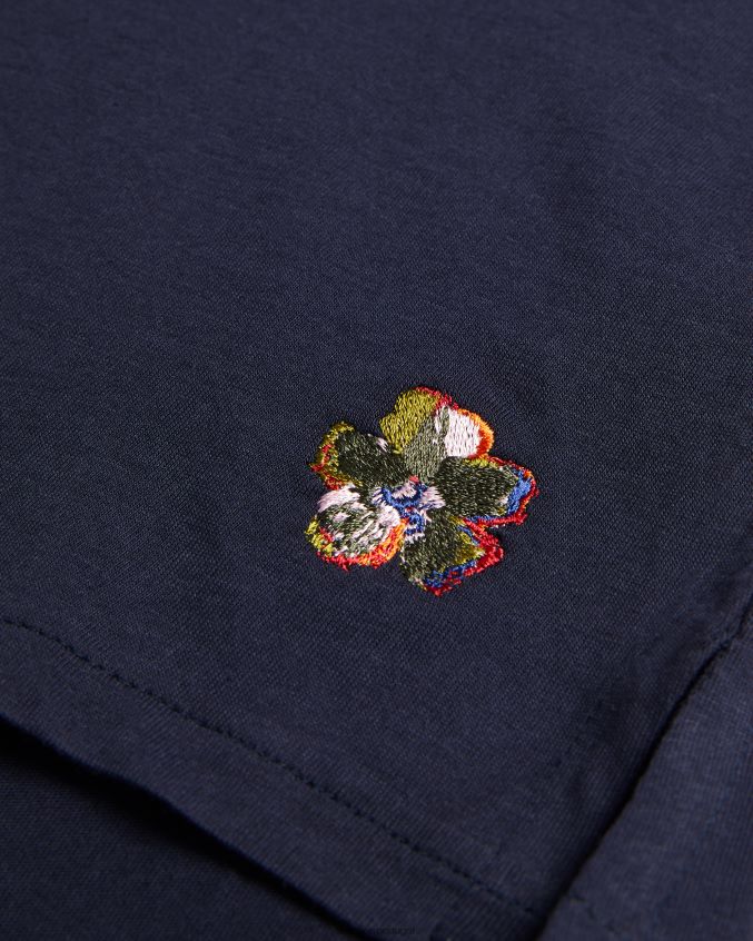 roupas Ted Baker erisana camiseta manga adulta easy fit marinha mulheres 8X6HDF491