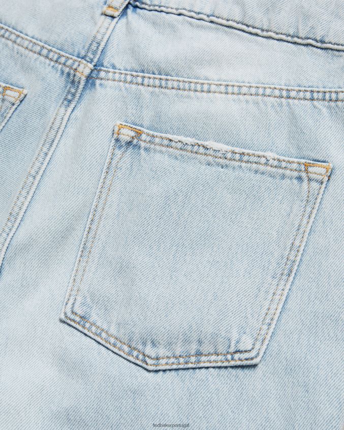 roupas Ted Baker nellin jeans reto rígido e bainha crua lavagem leve mulheres 8X6HDF560