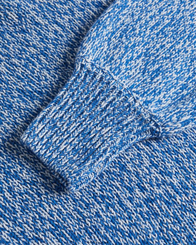 roupas Ted Baker zzurii suéter com bainha curva de fio torcido azul claro mulheres 8X6HDF541