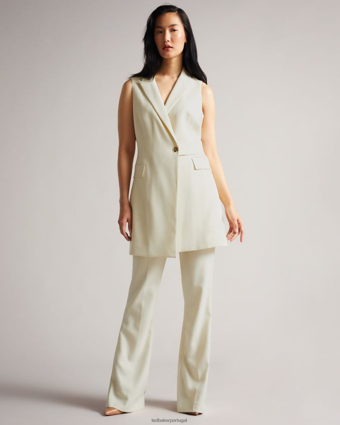 roupas Ted Baker minivestido blazer sem mangas joannid marfim mulheres 8X6HDF629