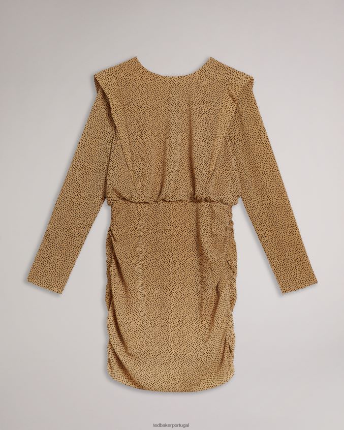 roupas Ted Baker minivestido quinci com detalhe nos ombros preto mulheres 8X6HDF531