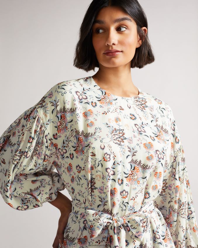 roupas Ted Baker vestido mini gola alta gilliie branco mulheres 8X6HDF517