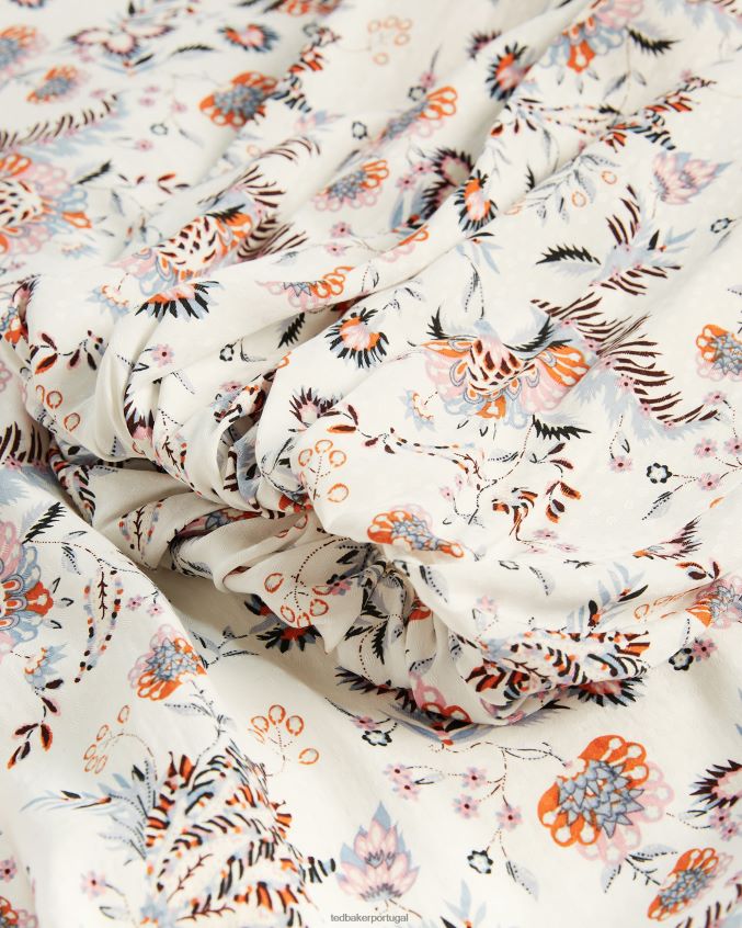 roupas Ted Baker vestido mini gola alta gilliie branco mulheres 8X6HDF517