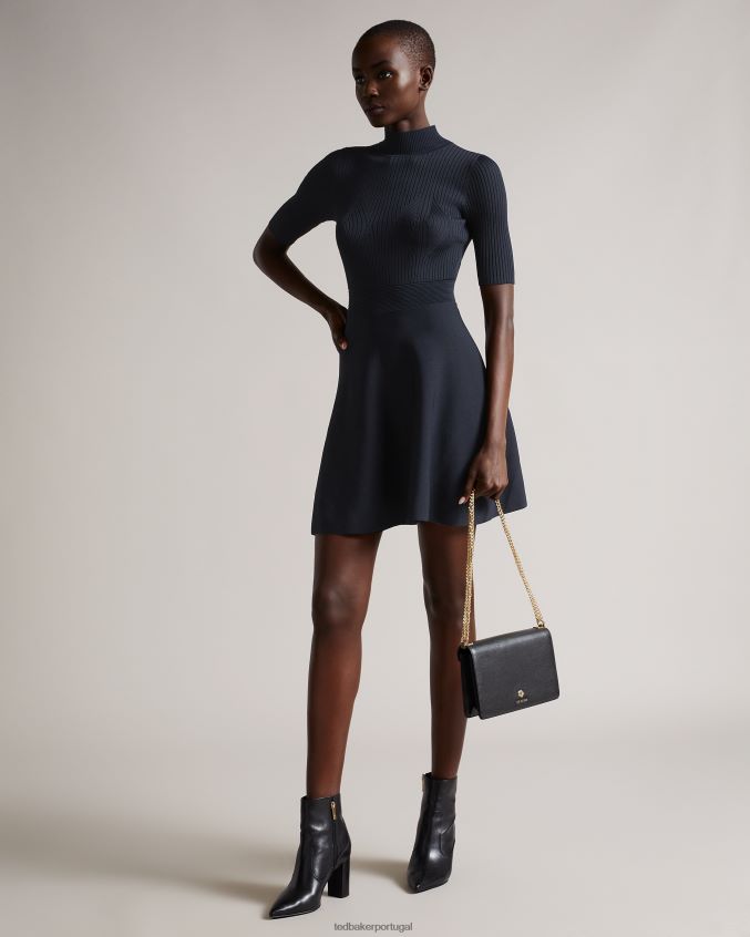 roupas Ted Baker vestido skatista viviiyy azul escuro mulheres 8X6HDF605