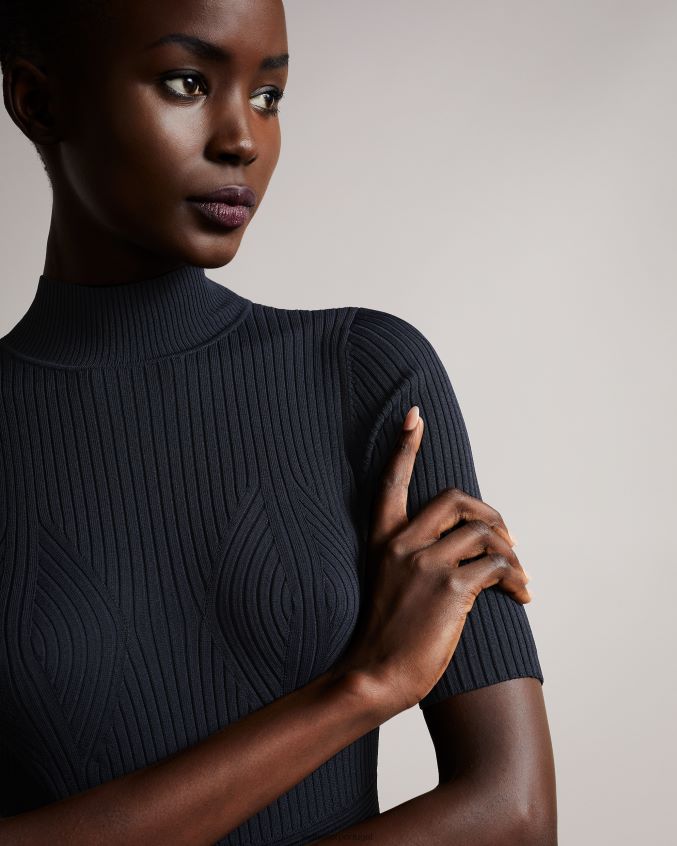 roupas Ted Baker vestido skatista viviiyy azul escuro mulheres 8X6HDF605