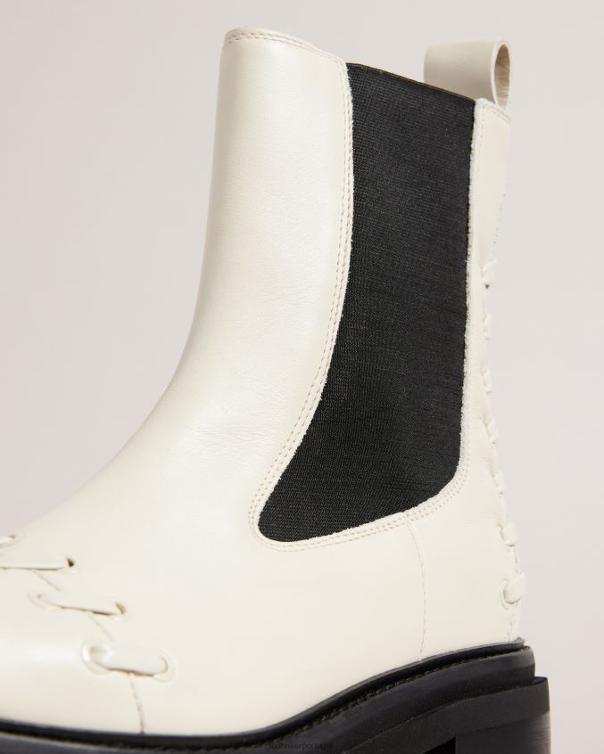 sapato Ted Baker lukki botas chelsea com detalhe de ponto chicote natural mulheres 8X6HDF924