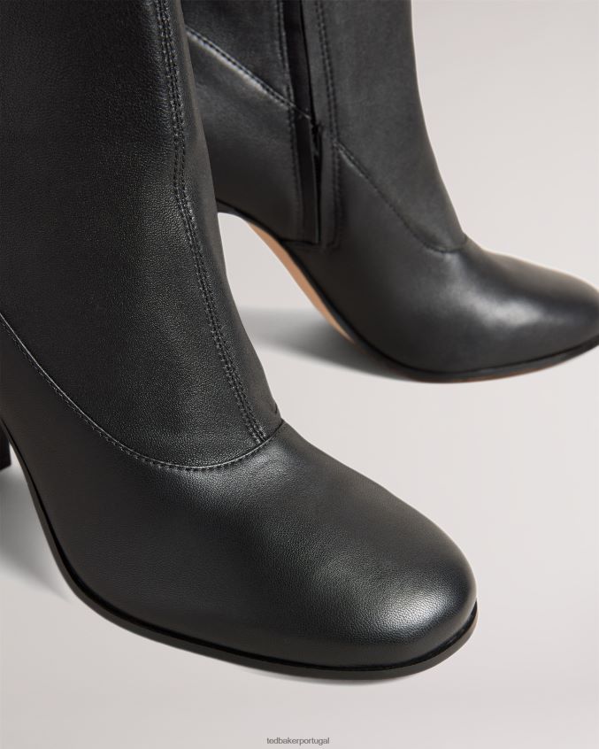 sapato Ted Baker marshah botas de couro com tornozelo elástico preto mulheres 8X6HDF922