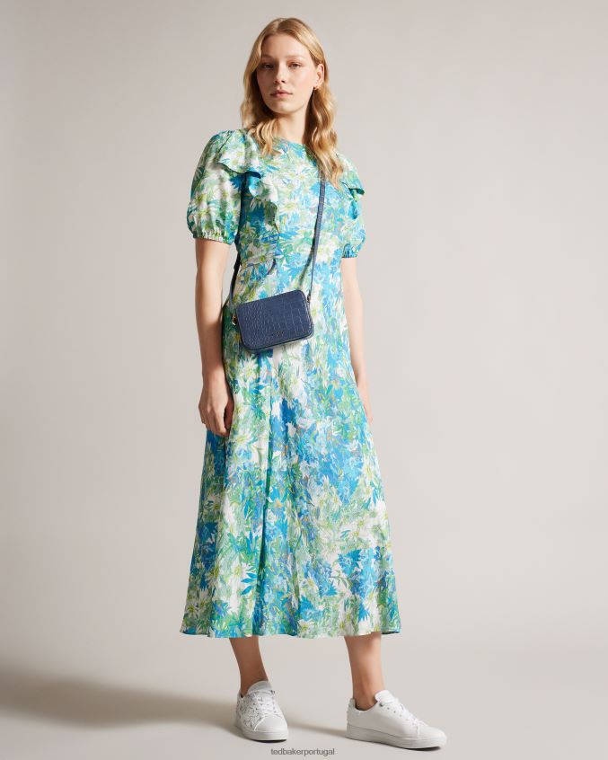 sapato Ted Baker tênis cupsole bordado alline prata mulheres 8X6HDF887