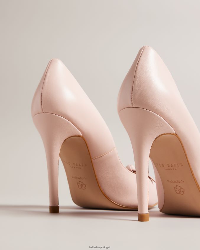 sapato Ted Baker Teliah couro arco embelezado salto alto rosa escuro mulheres 8X6HDF895
