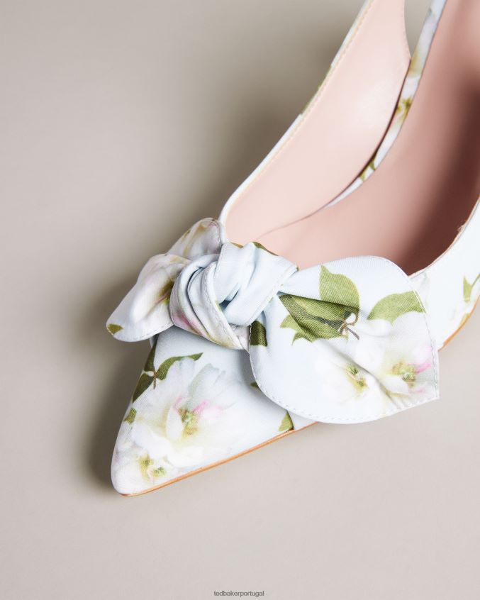 sapato Ted Baker salto alto floral krili slingback luz verde mulheres 8X6HDF877