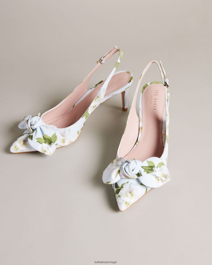 sapato Ted Baker salto alto floral krili slingback luz verde mulheres 8X6HDF877