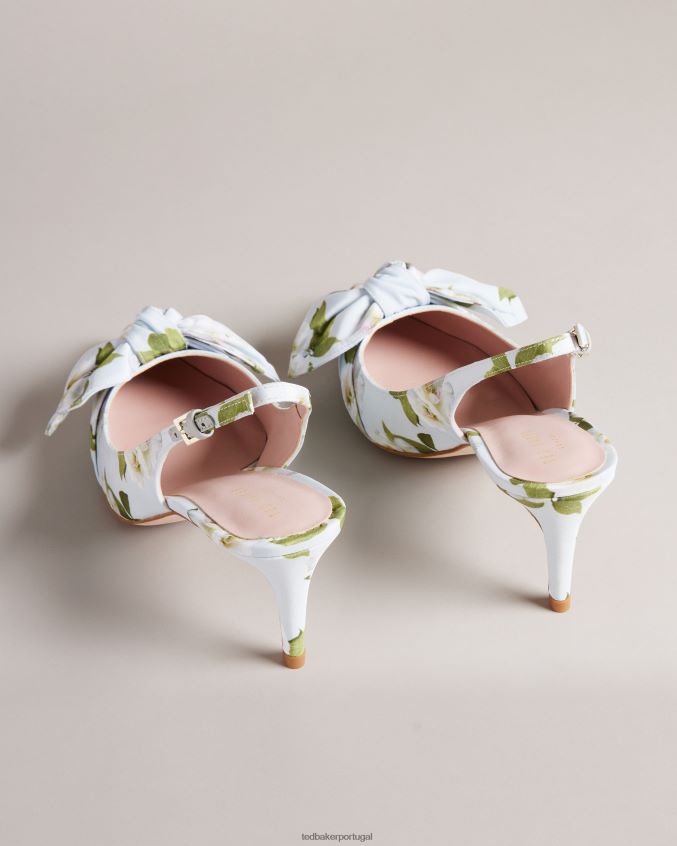 sapato Ted Baker salto alto floral krili slingback luz verde mulheres 8X6HDF877