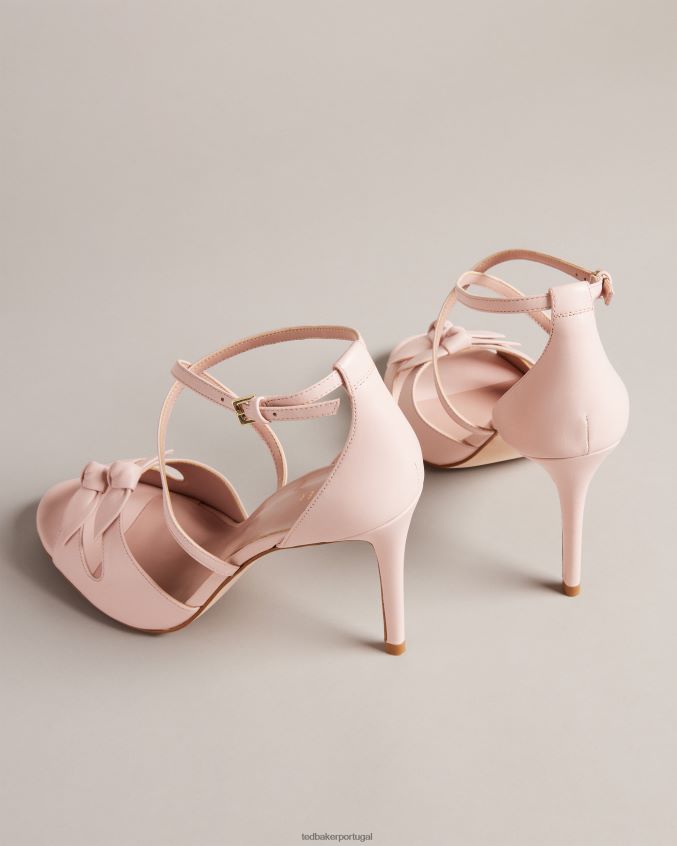 sapato Ted Baker sandália bicci couro salto alto rosa escuro mulheres 8X6HDF885