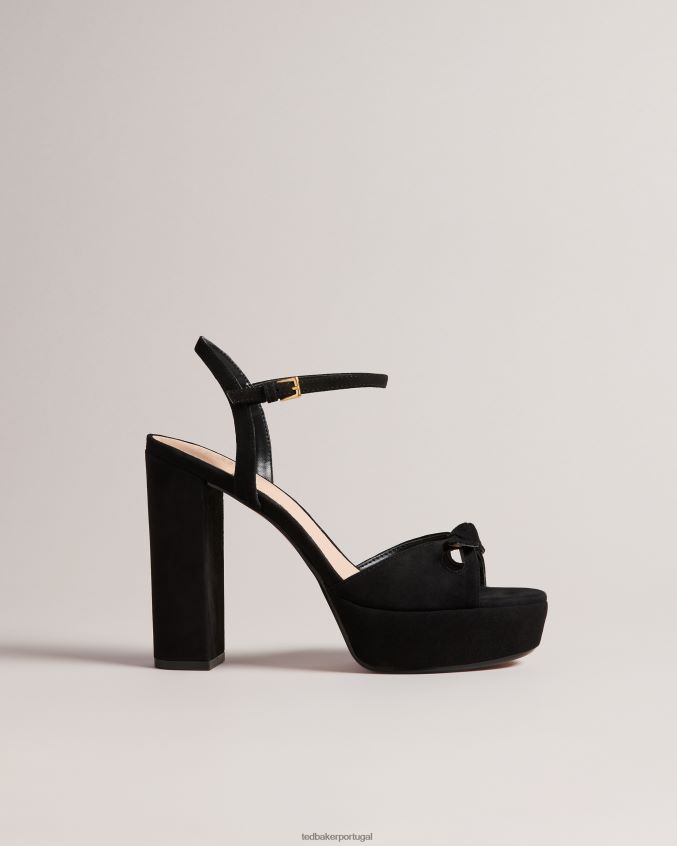 sapato Ted Baker sandália plataforma kayllas com salto alto preto mulheres 8X6HDF866