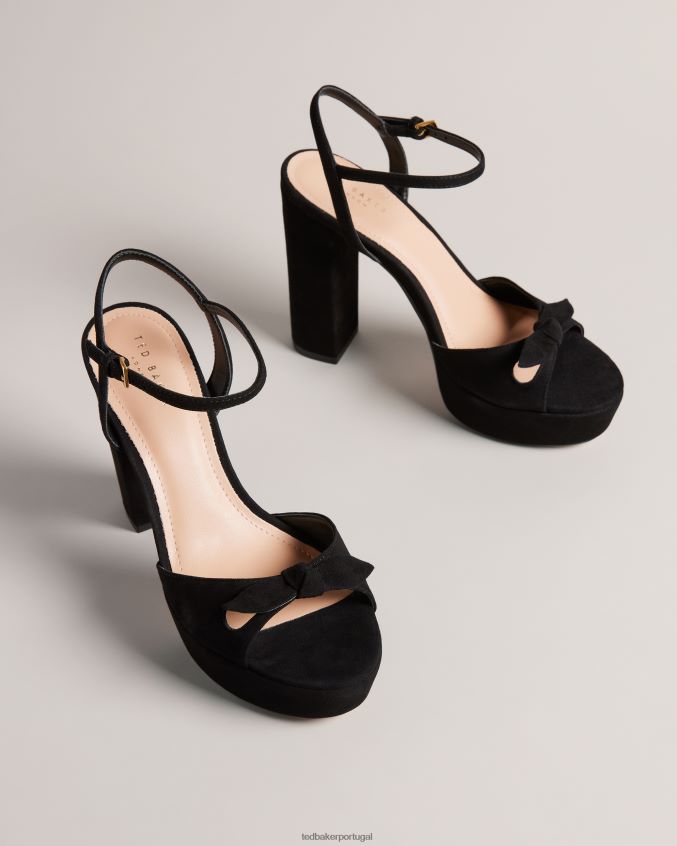 sapato Ted Baker sandália plataforma kayllas com salto alto preto mulheres 8X6HDF866
