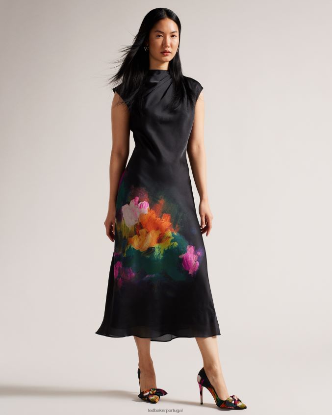 sapato Ted Baker sapatos de salto alto com estampa artística ryoh preto mulheres 8X6HDF875