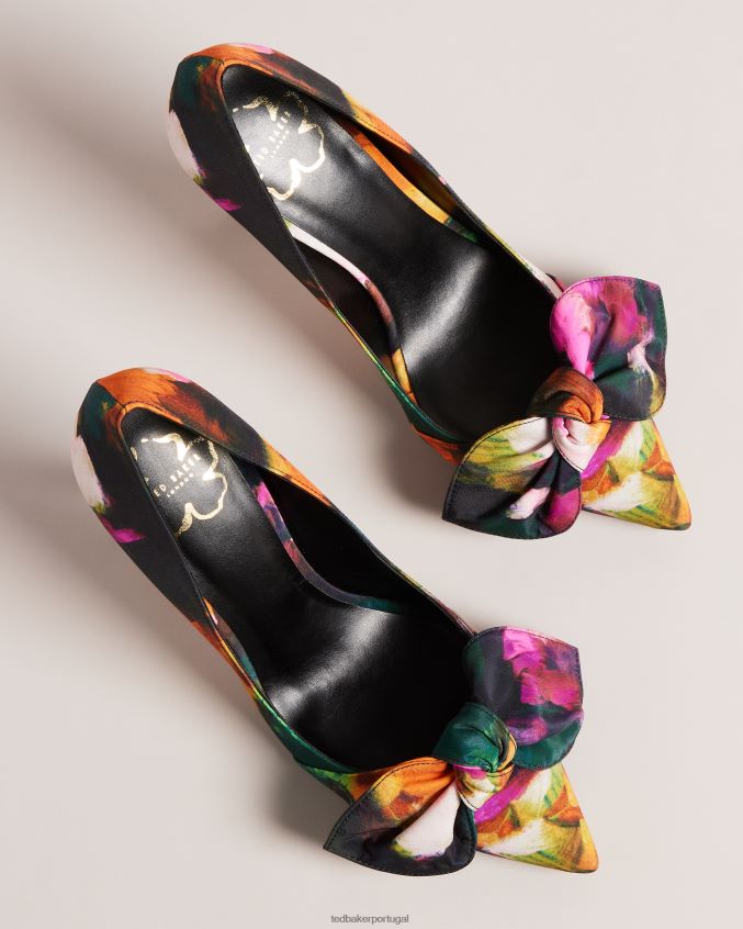 sapato Ted Baker sapatos de salto alto com estampa artística ryoh preto mulheres 8X6HDF875