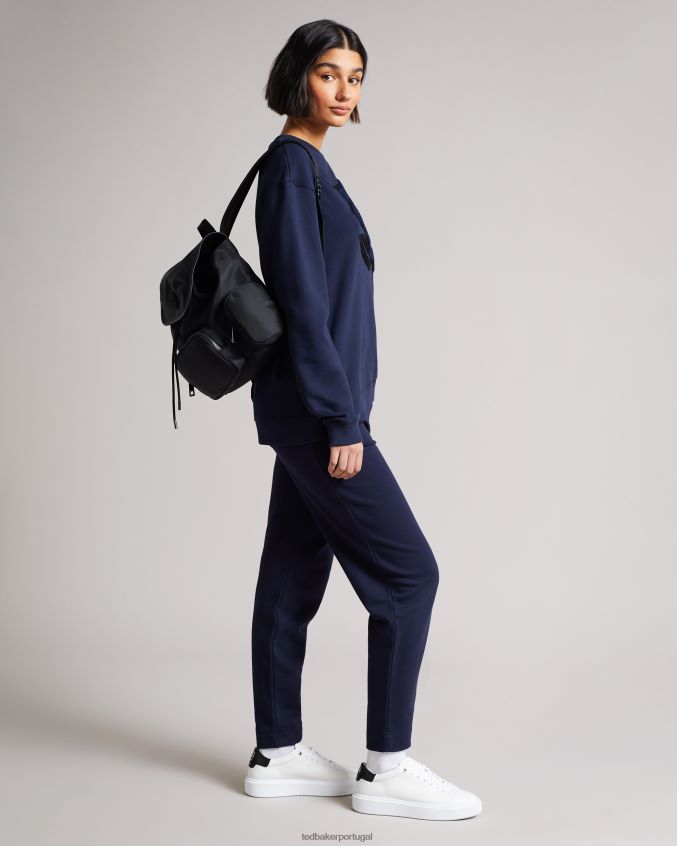 sapato Ted Baker lornea magnolia flor plataforma treinador Branco preto mulheres 8X6HDF862