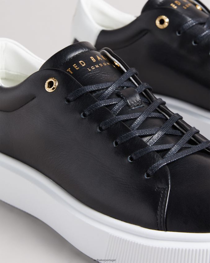 sapato Ted Baker lornea magnolia flor plataforma treinador preto mulheres 8X6HDF876