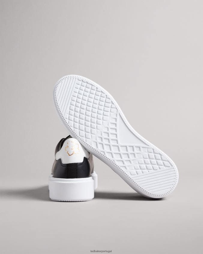 sapato Ted Baker lornea magnolia flor plataforma treinador preto mulheres 8X6HDF876