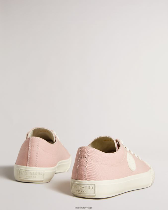 sapato Ted Baker tênis cano baixo tayni canvas rosa escuro mulheres 8X6HDF933
