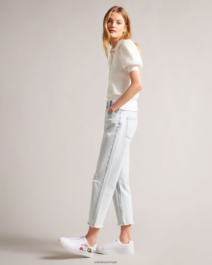 sapato Ted Baker tênis cupsole floral estampado artel branco mulheres 8X6HDF857