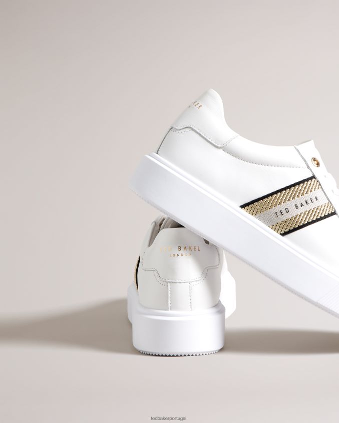 sapato Ted Baker tênis plataforma lornie ouro mulheres 8X6HDF901