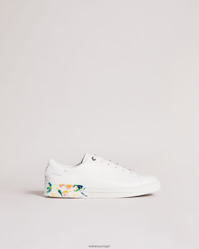 sapato Ted Baker treinador de cupsole de magnólia esboçado timaya marfim mulheres 8X6HDF935