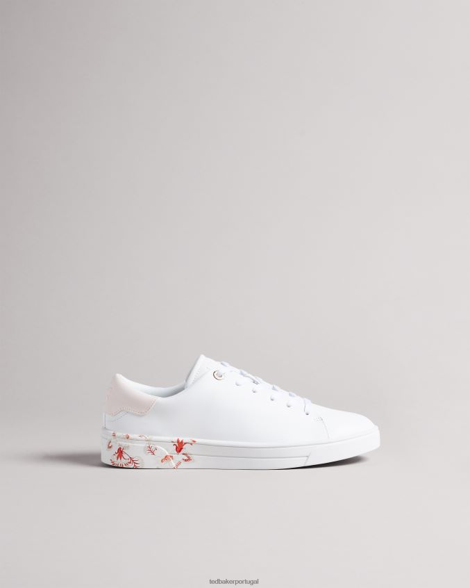 sapato Ted Baker urbano retro inundação treinador noturno branco mulheres 8X6HDF938