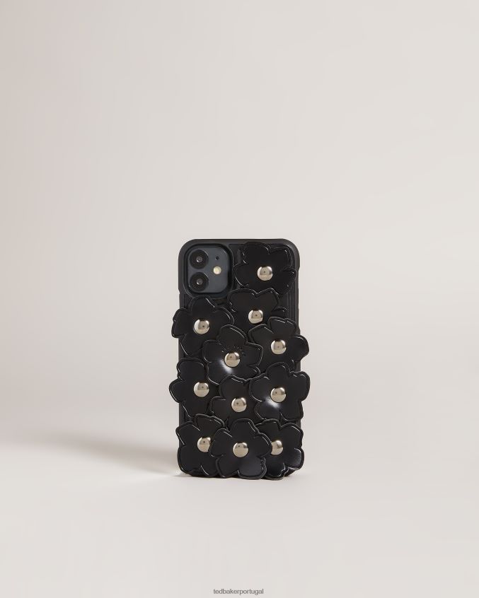 acessórios Ted Baker capa com aplique de magnólia florrii para iphone 11 preto mulheres 8X6HDF1204